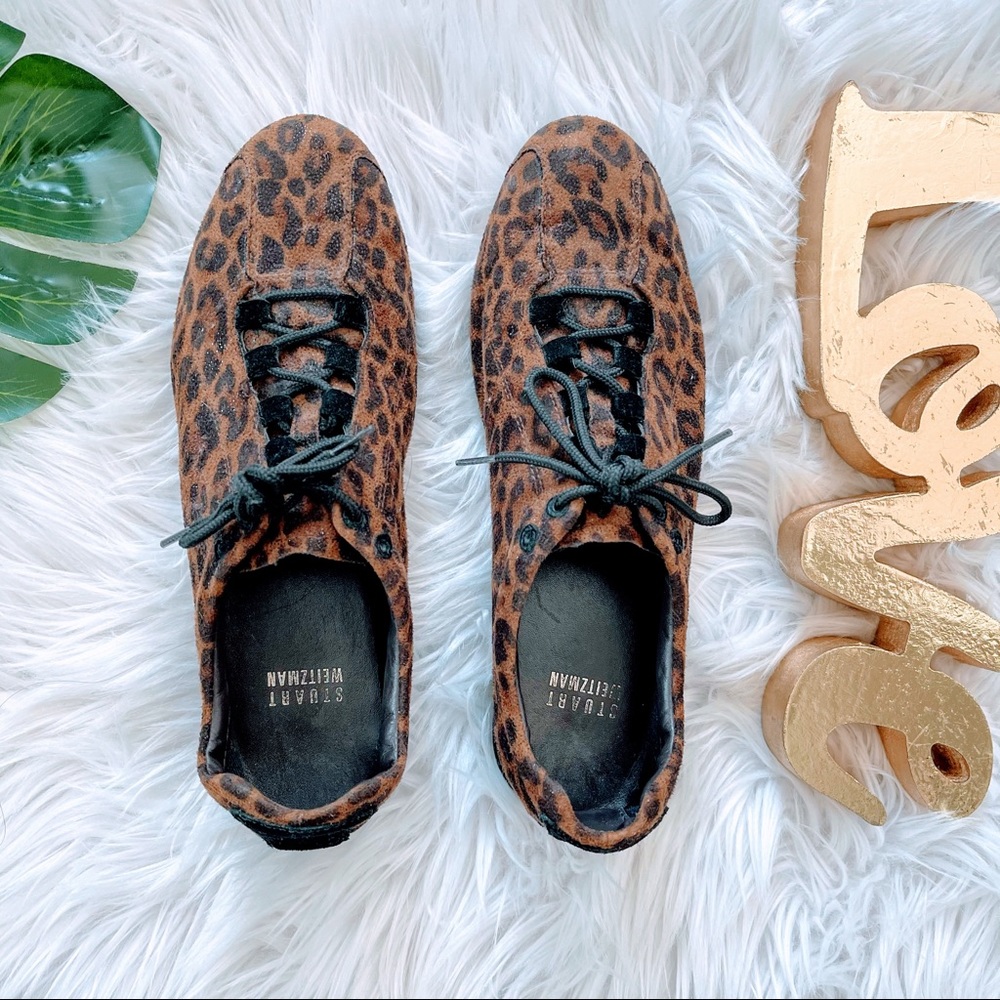 Stuart Weitzman Shoes Leopard Print Lace Up 6